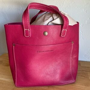 Portland Leather Goods Mini Crossbody in HIBISCUS